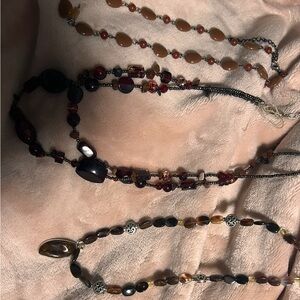 Elegant Multi-Color Beaded Necklace Set